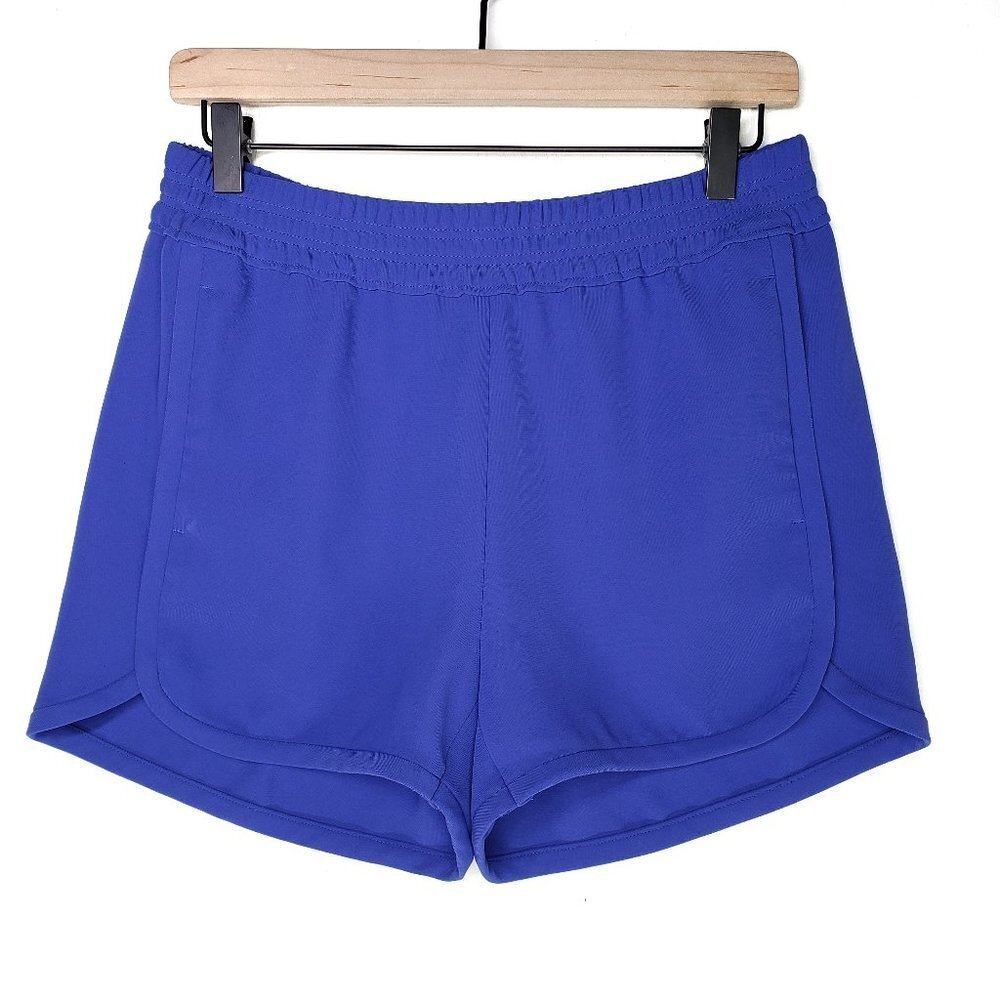 J.Crew Crepe Pull On Shorts 6 Blue Elastic Waist